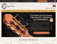 Tablet Screenshot of allstringsnylon.com